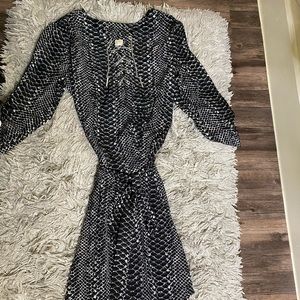 Michael Kors snake black and white dress ,medium